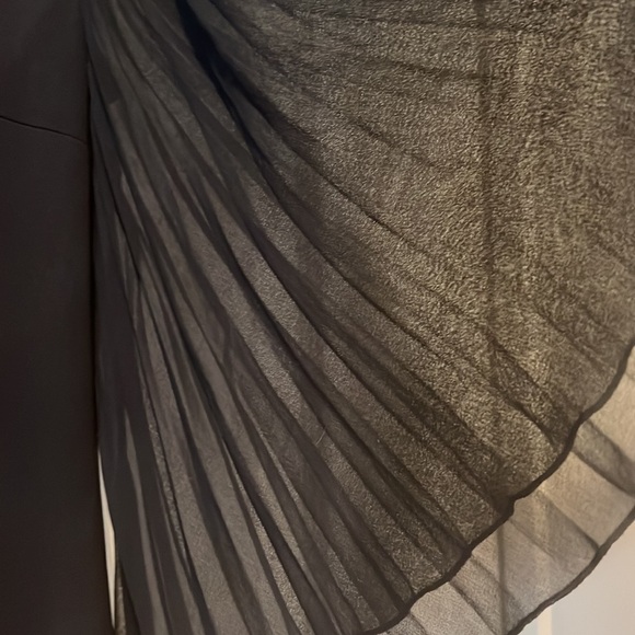 Little Black Dress with Sheer Sleeves - Picture 2 of 6